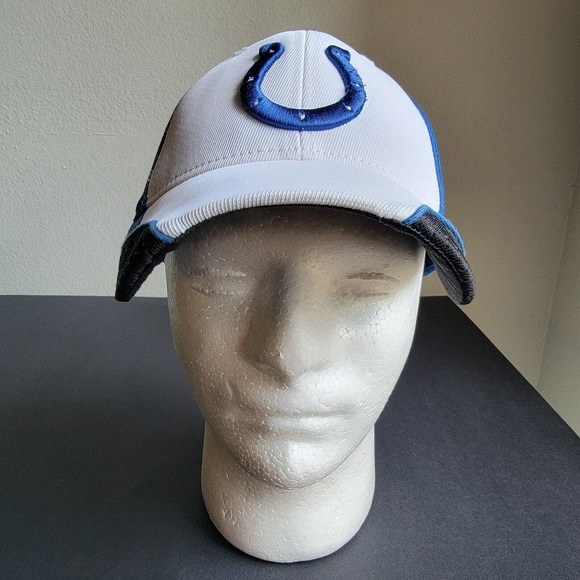 Indianapolis Colts Reebok On‎ Field Flex Fit Hat Cap Small/ Medium Blue White - Picture 1 of 9